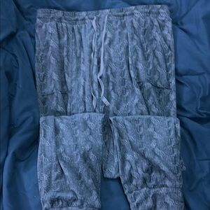 Gray Patterned Pants